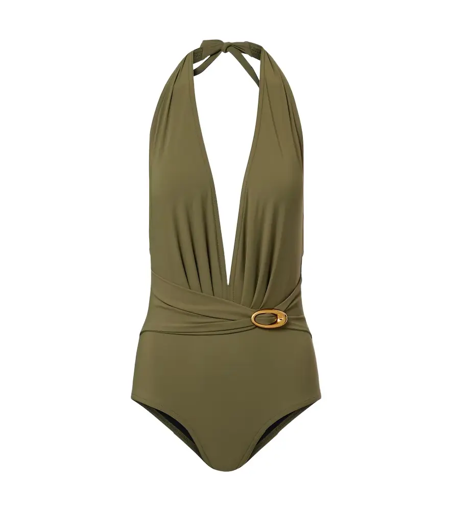 Karla Colletto Solid embellished swimsuit