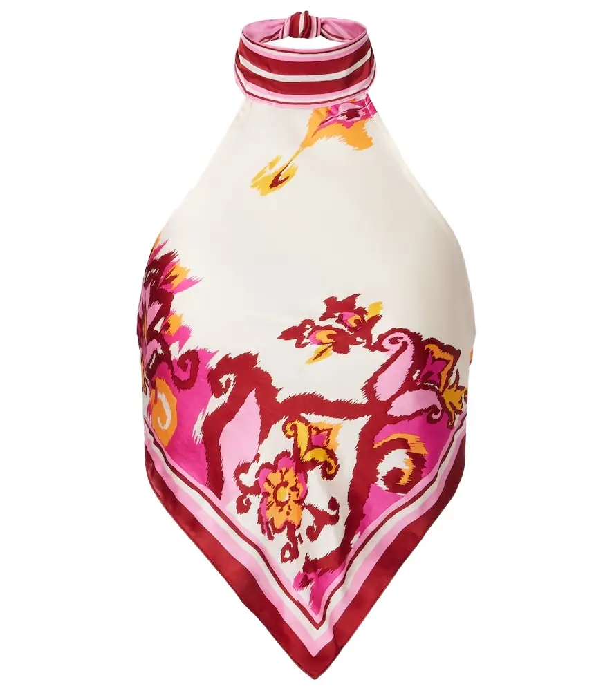 Poupette St Barth Guilia printed halterneck top