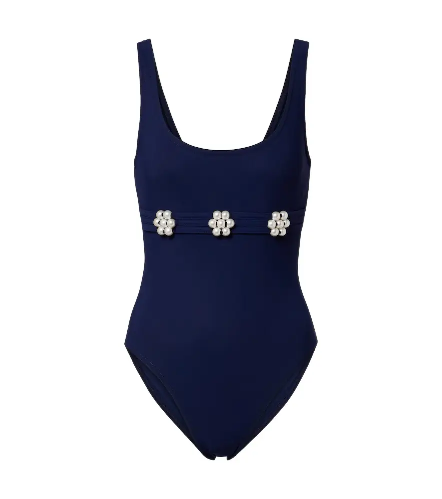 Karla Colletto Maya embellished swimsuit