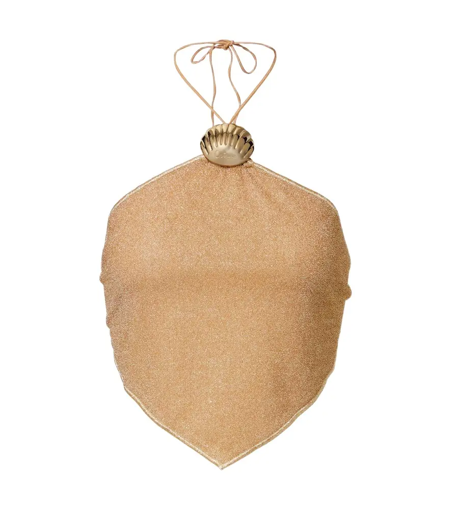 Oseree Oséree Lumière halterneck crop top