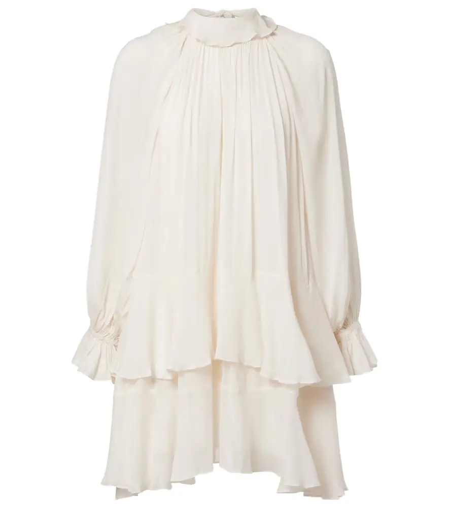 Poupette St Barth Dina ruffled chiffon minidress