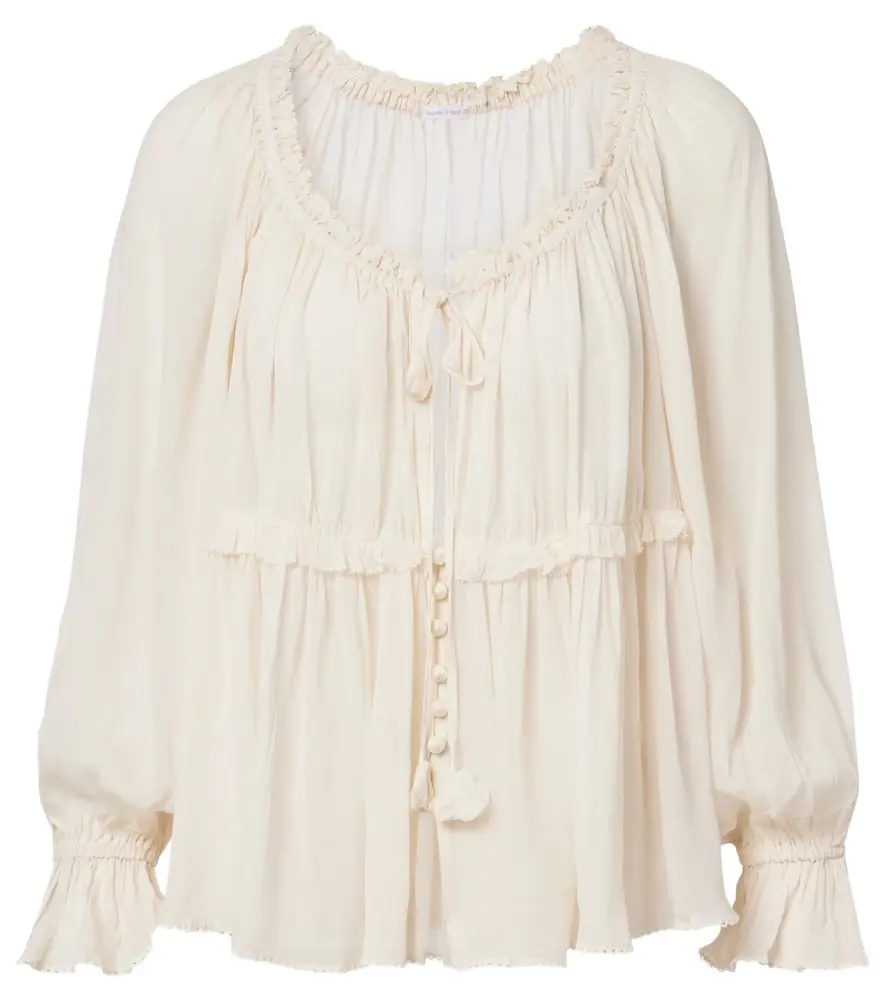 Poupette St Barth Moon ruffled blouse