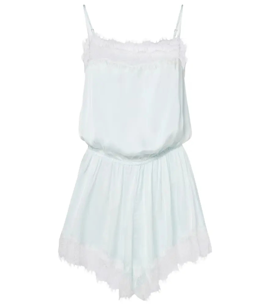 Poupette St Barth Silvia lace-trimmed romper