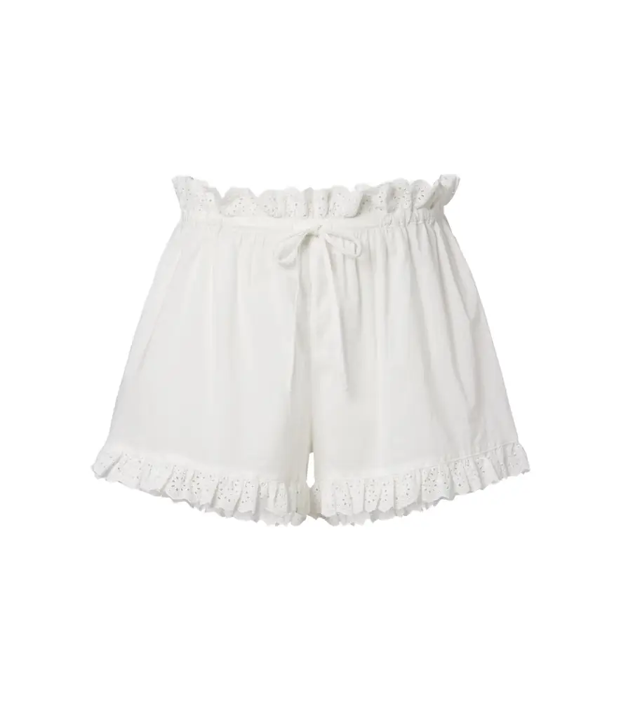 Poupette St Barth Cory pointelle cotton shorts