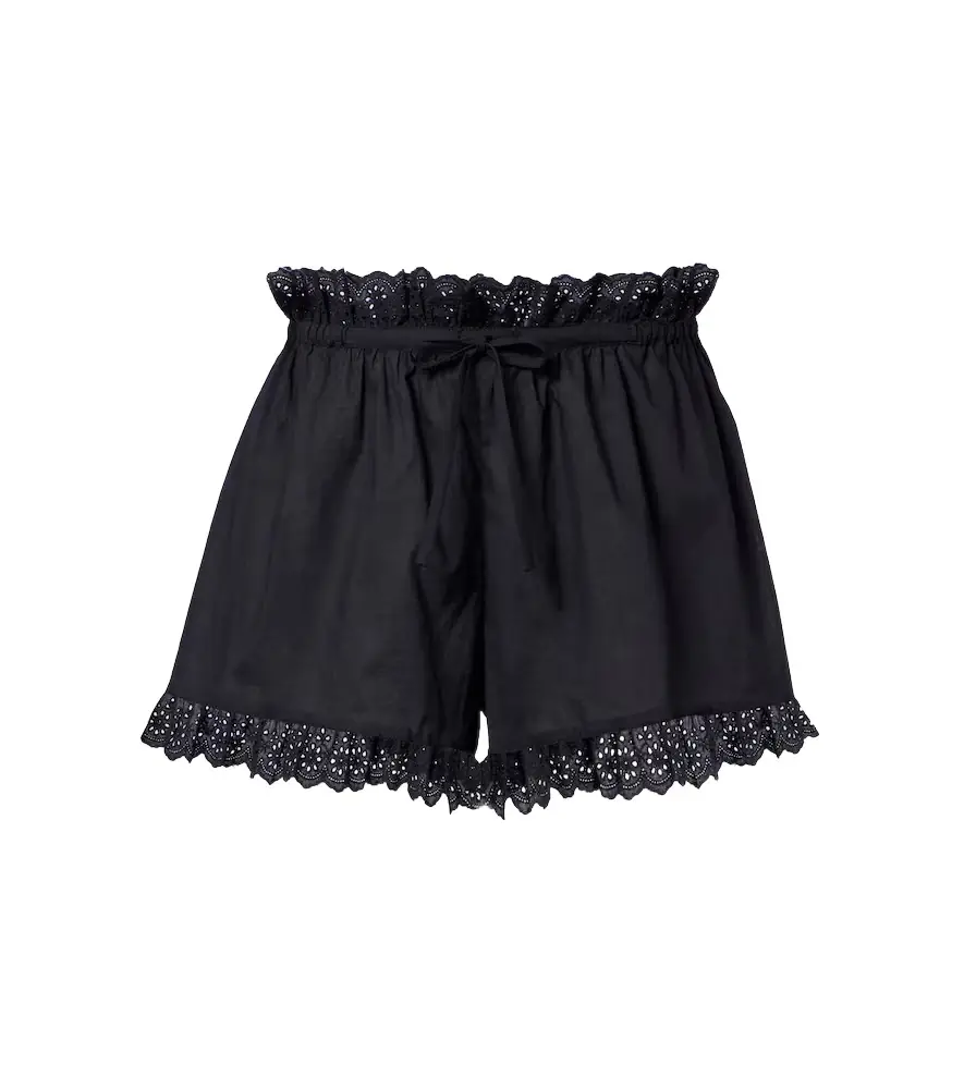 Poupette St Barth Cory broderie anglaise cotton poplin shorts