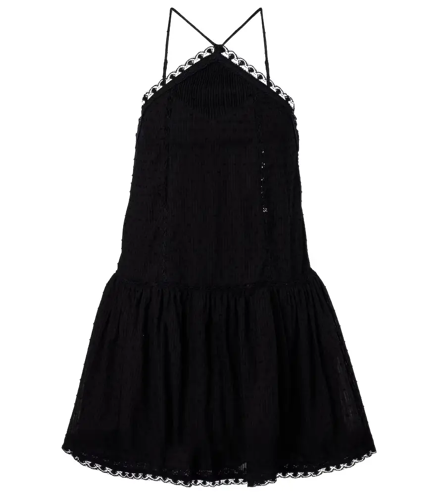 Poupette St Barth Nora crochet-trimmed cotton minidress
