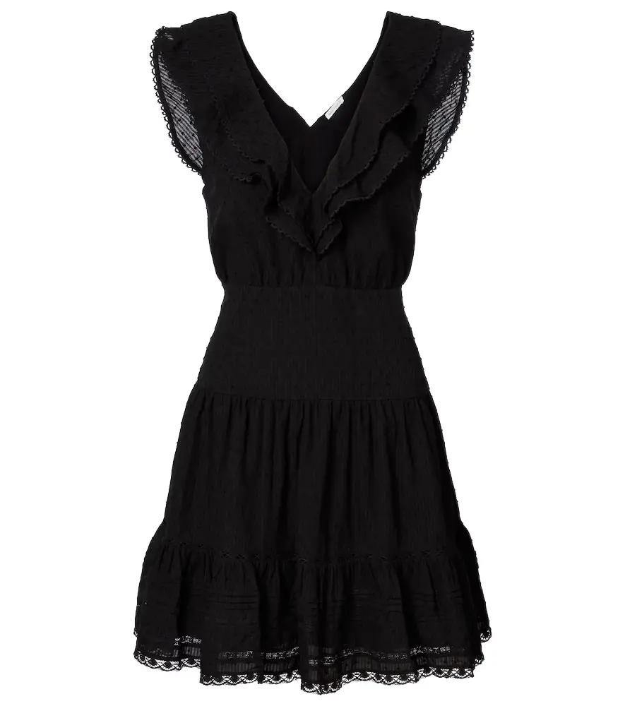 Poupette St Barth Della ruffled cotton minidress
