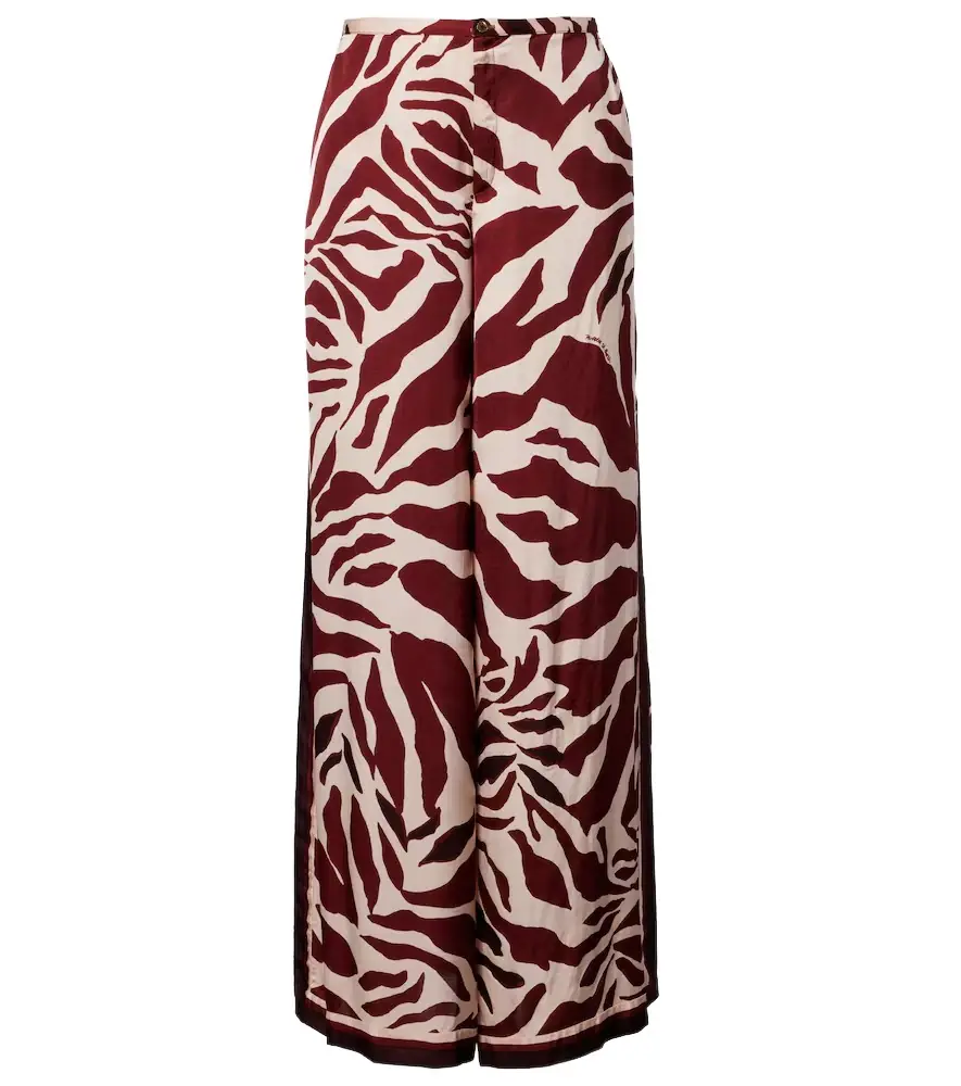 Poupette St Barth Clea animal-print palazzo pants