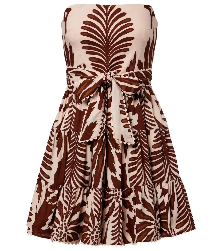 Poupette St Barth Christine cotton bandeau minidress