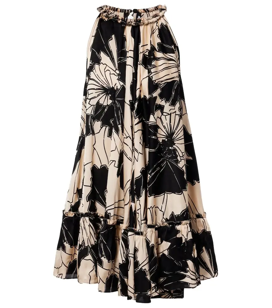 Poupette St Barth Cleo floral halterneck minidress