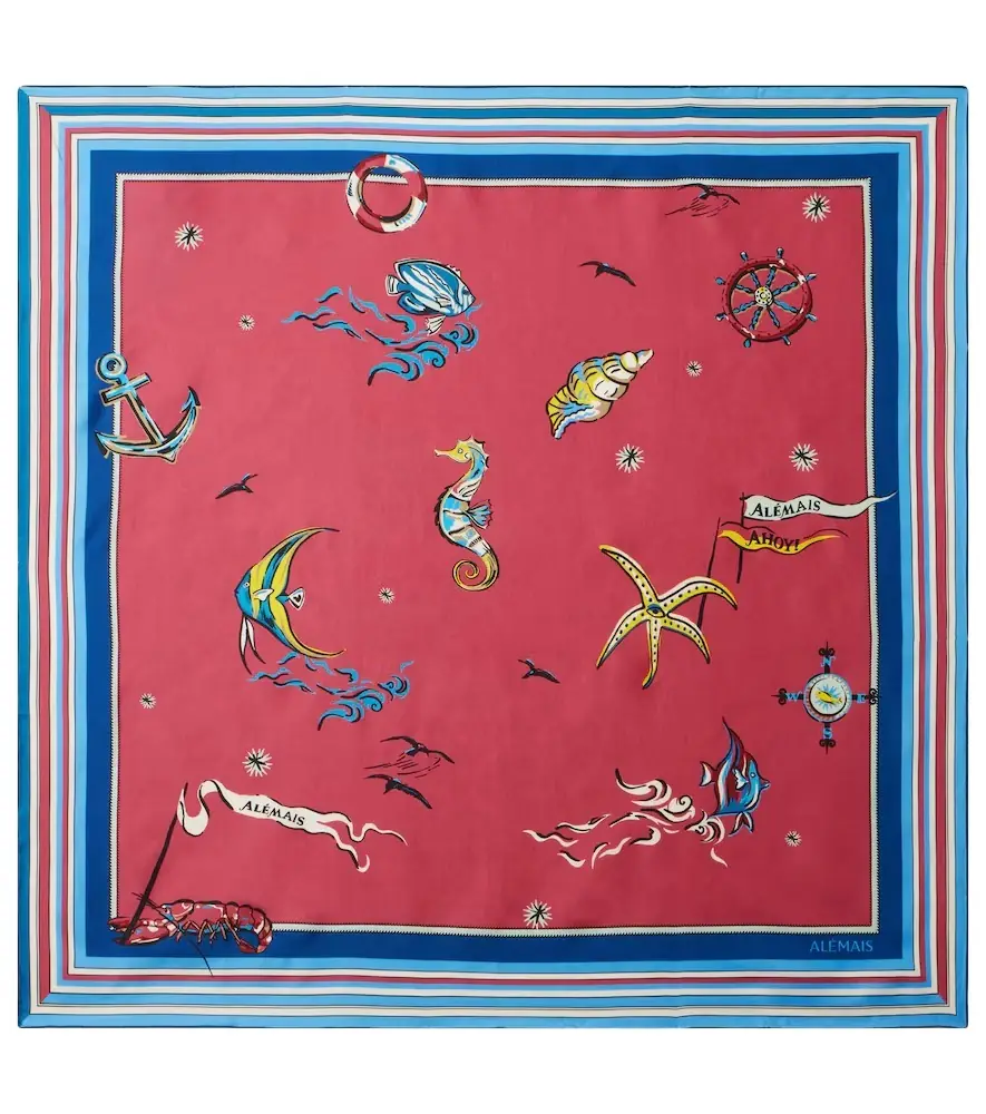 Alemais Alémais Printed silk twill scarf