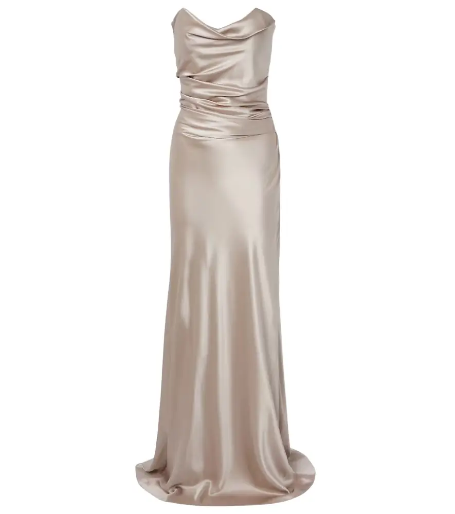 The Sei Silk satin bustier gown