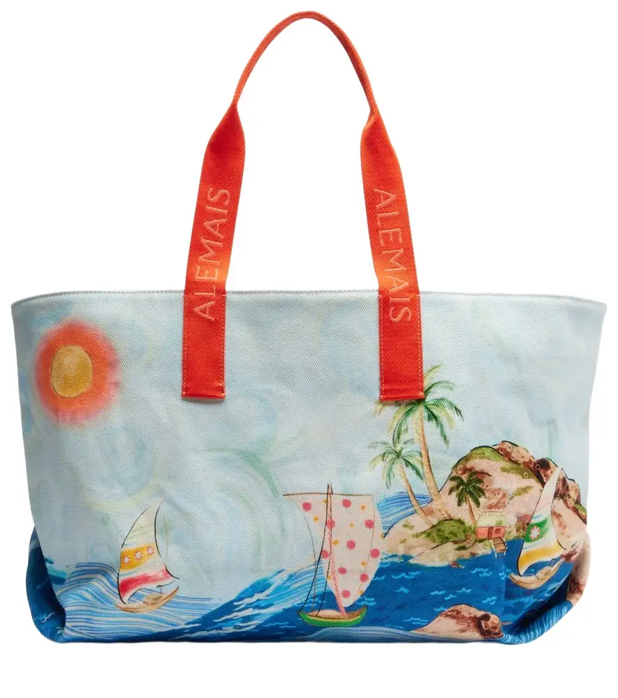 Alemais Alémais Printed cotton canvas tote bag