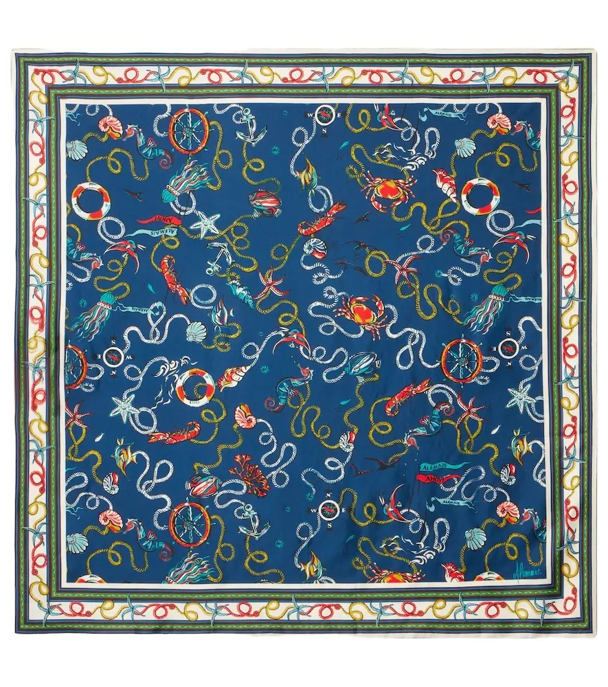 Alemais Alémais Printed silk twill scarf