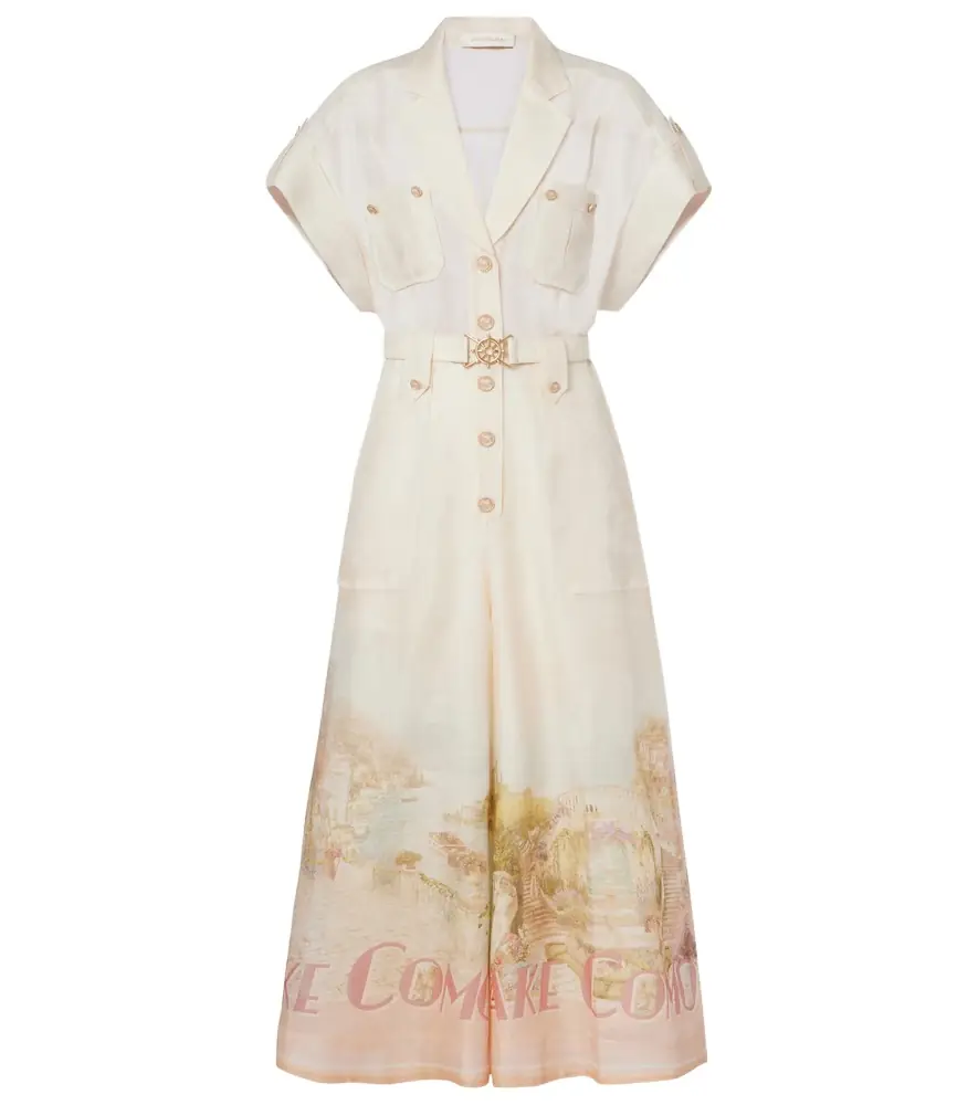 Zimmermann Como linen and silk jumpsuit