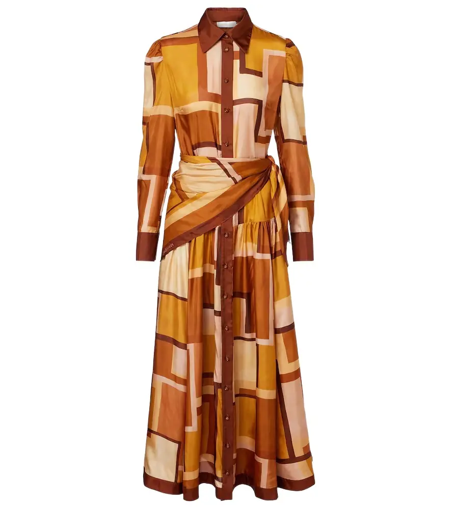Zimmermann Como printed silk shirt dress