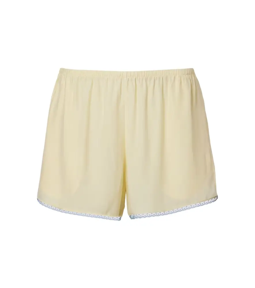 SIR Lace-trimmed silk shorts