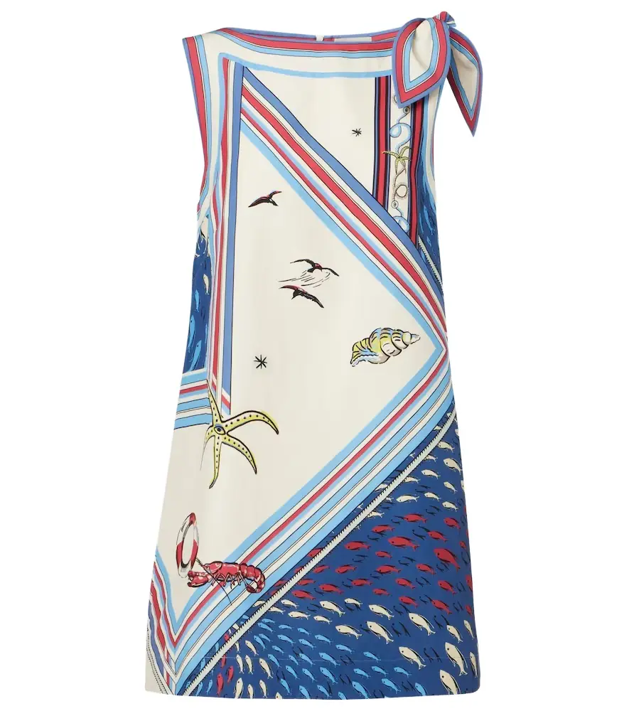 Alemais Alémais Apollo bow-detail printed minidress
