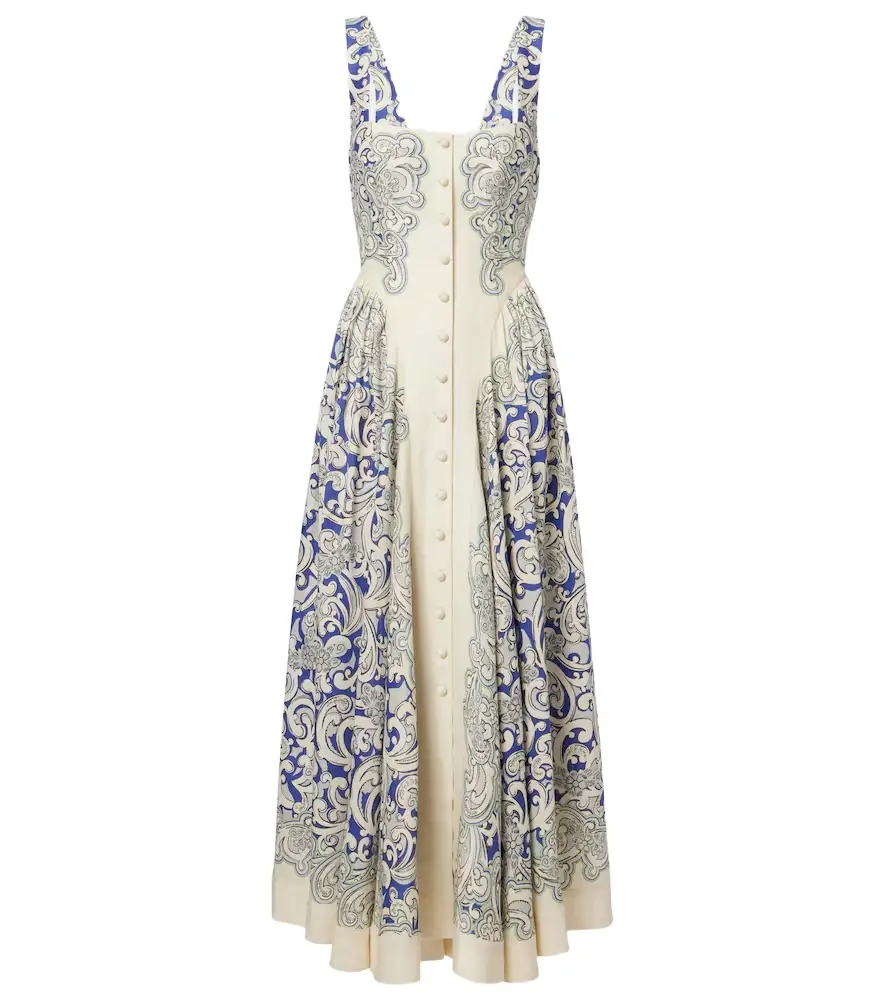 Alemais Alémais Printed linen-blend dress