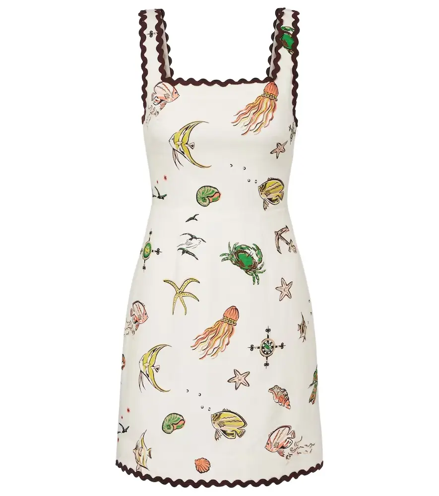 Alemais Alémais Printed cotton minidress