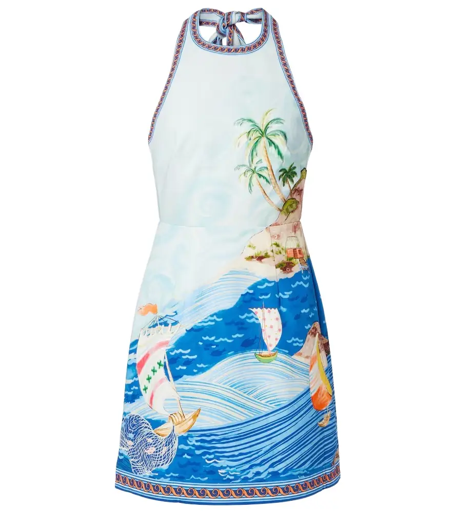Alemais Alémais Island printed cotton minidress