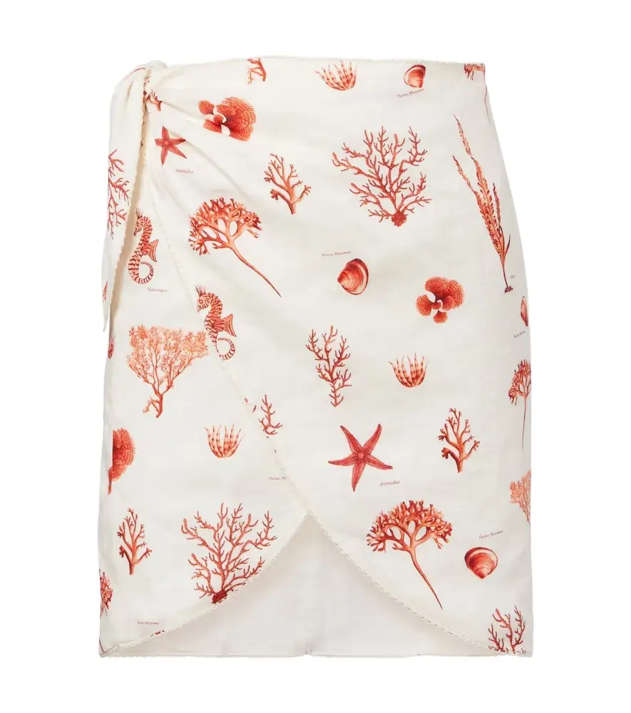 Agua by Agua Bendita Agustina printed linen beach cover-up