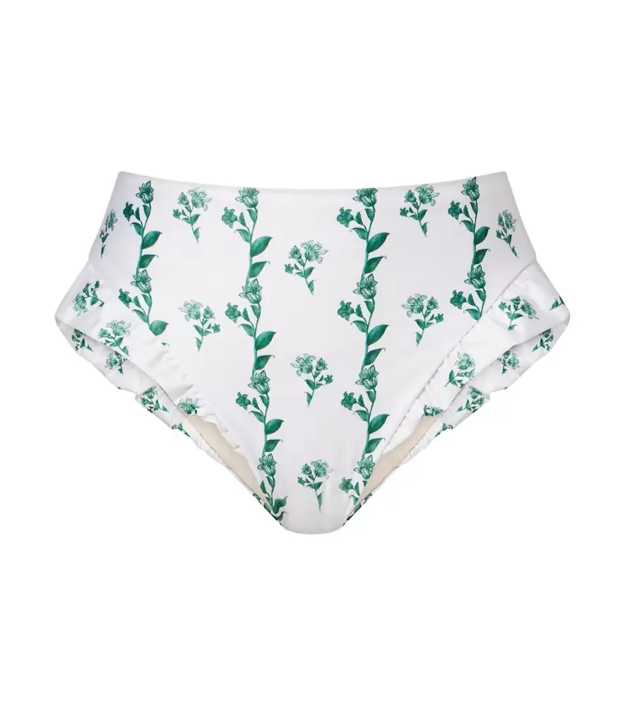 Agua by Agua Bendita Jengibre floral ruffled bikini bottoms
