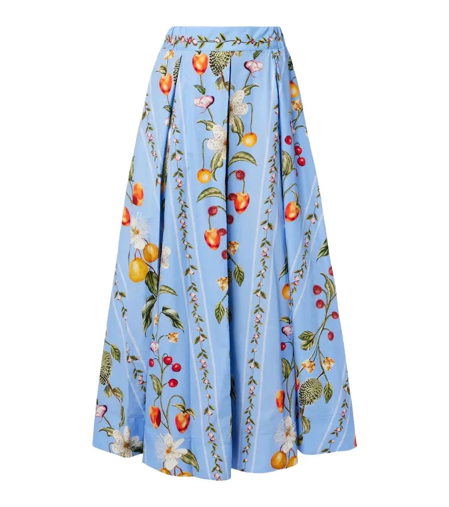 Agua by Agua Bendita Delta printed cotton maxi skirt