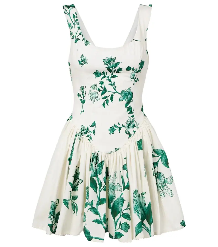 Agua by Agua Bendita Pluma floral cotton minidress