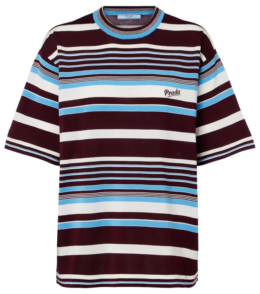Prada Striped cotton T-shirt