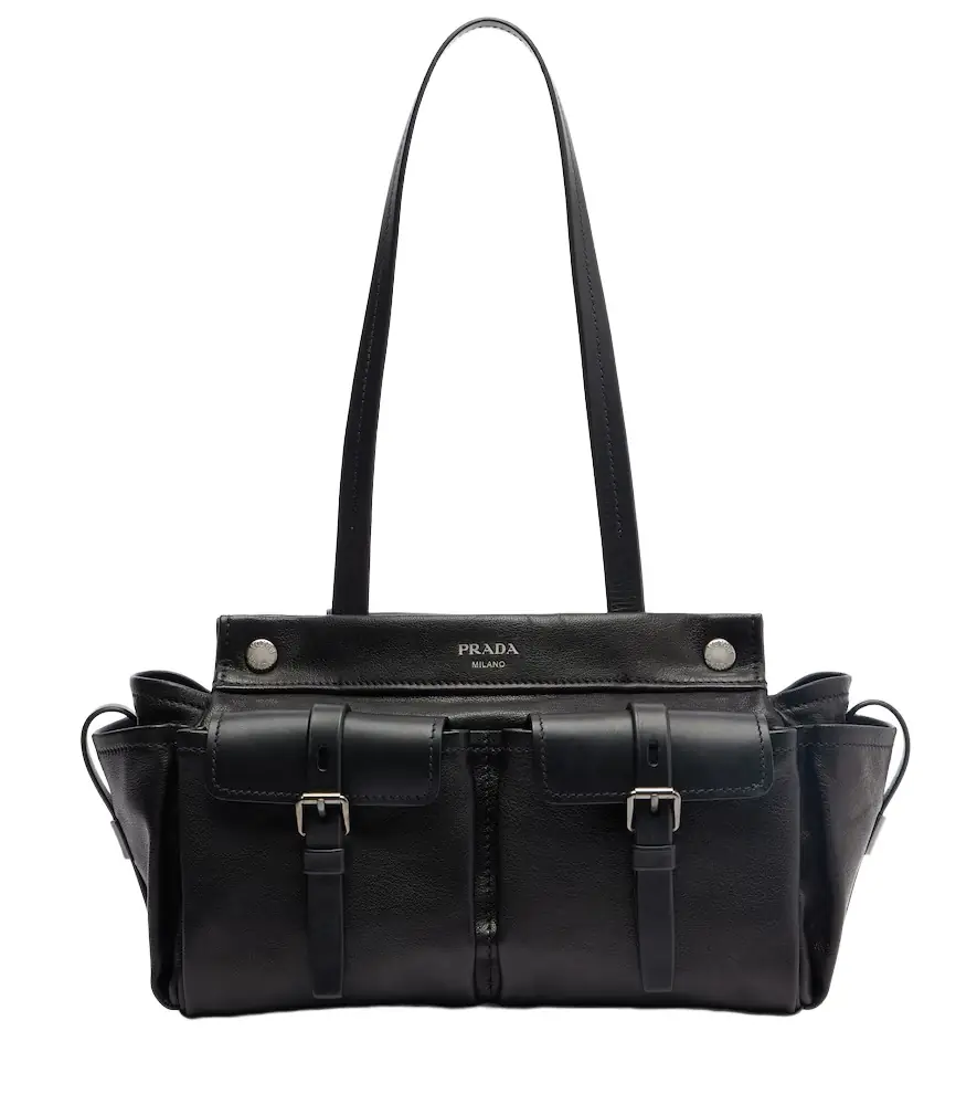 Prada Route leather tote bag