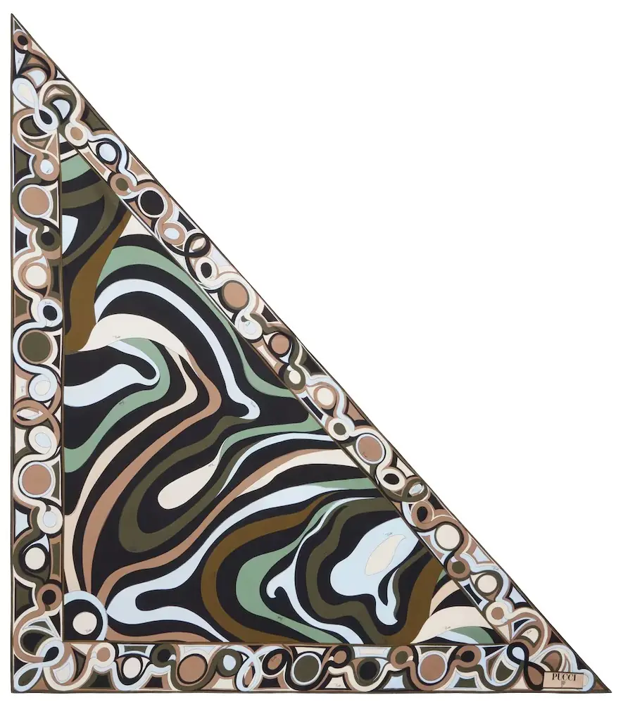 Pucci Marmo silk twill scarf