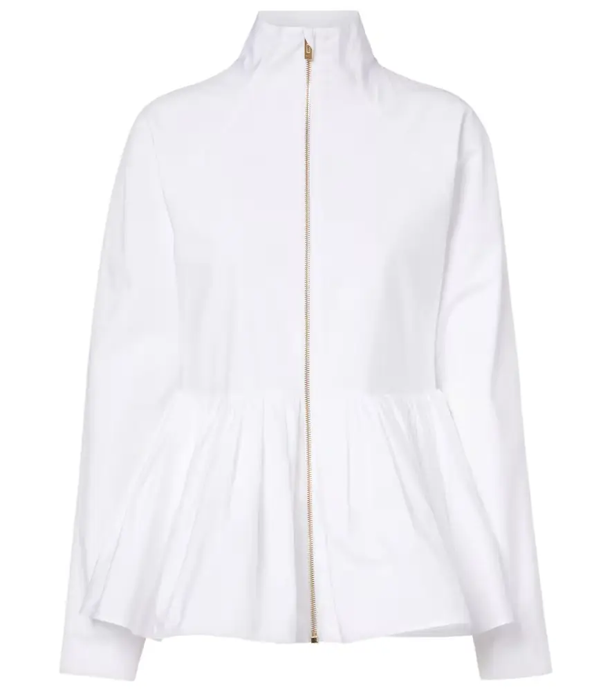 Alaia Alaïa Peplum cotton poplin jacket