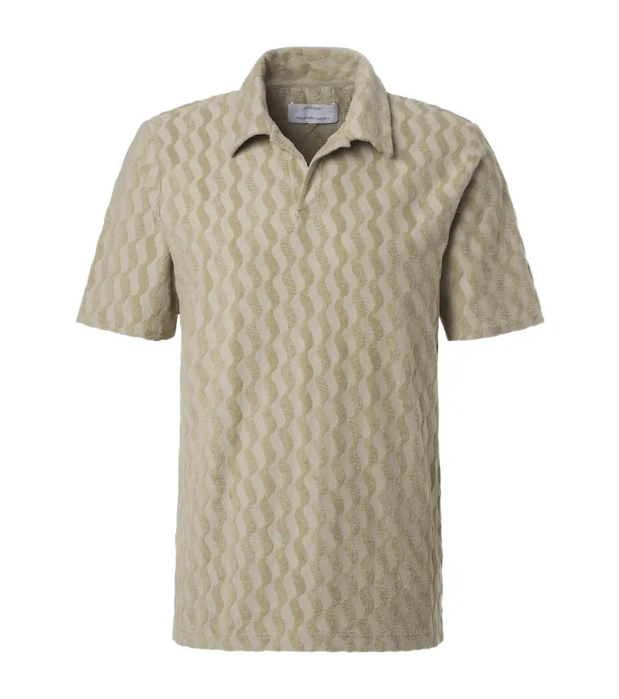 Frescobol Carioca Faustino jacquard terry polo shirt