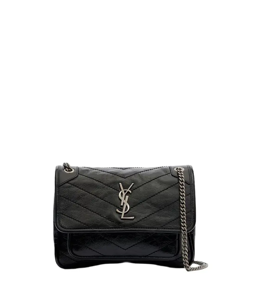 Saint Laurent Niki Mini embellished leather crossbody bag