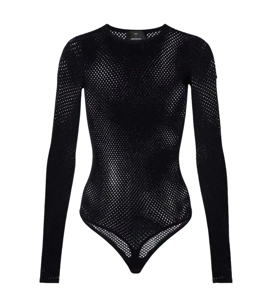 Wardrobe.NYC Wardrobe. NYC Open-knit wool-blend bodysuit