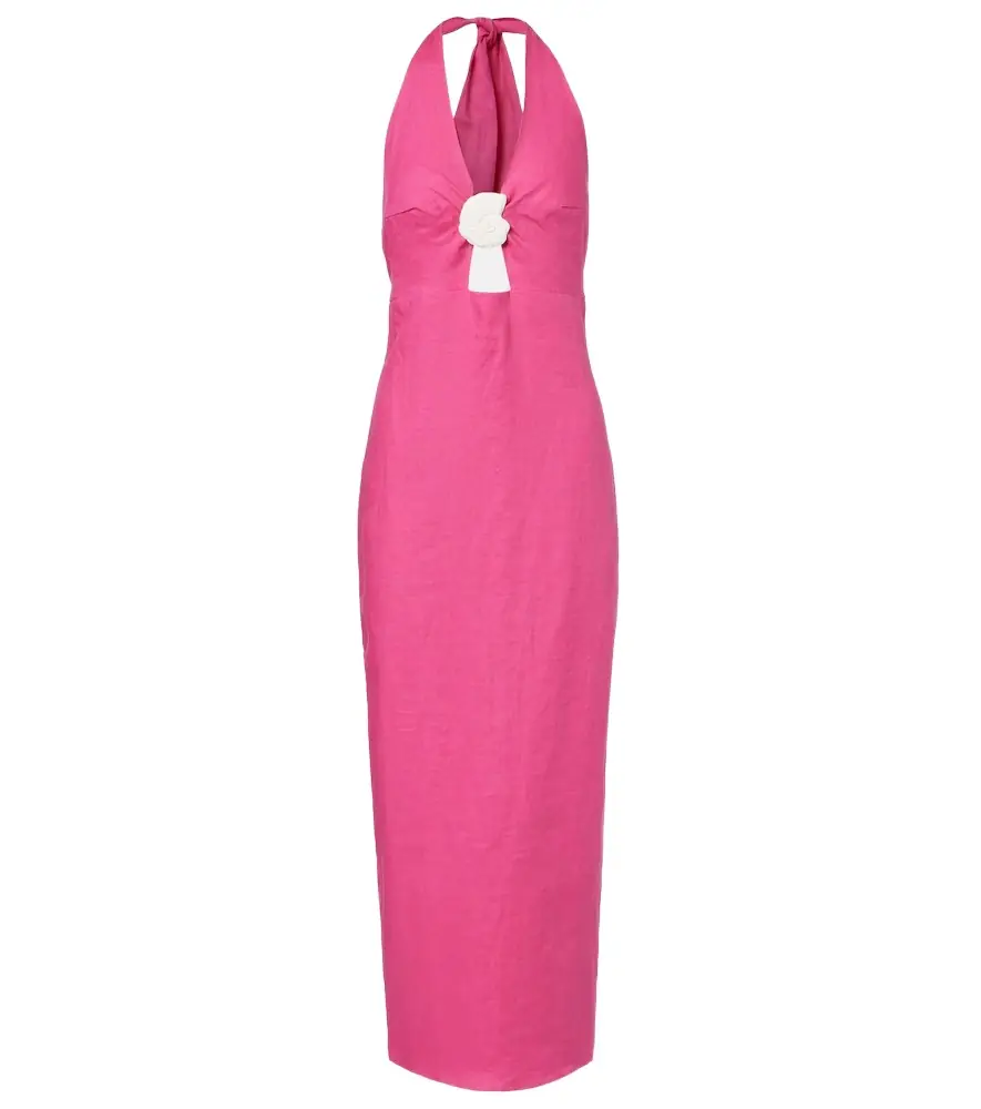 Cala de la Cruz Orly cutout linen midi dress