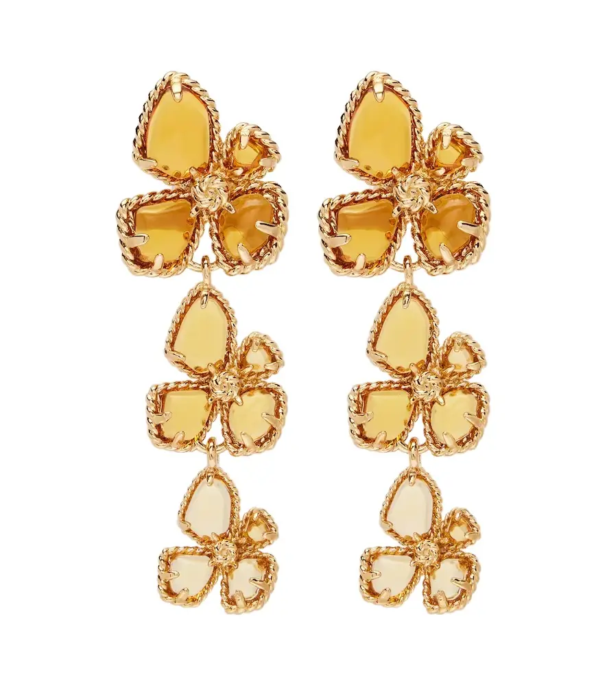 Zimmermann Bloom Large embellished drop earrings