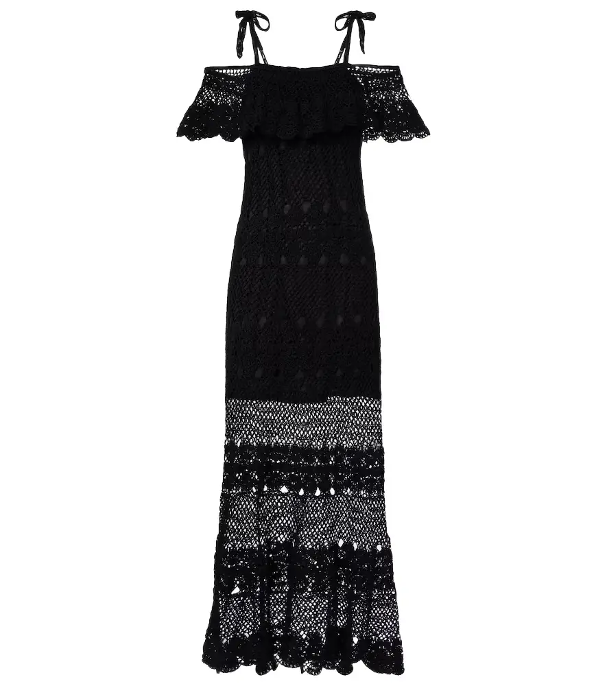 Anna Kosturova Marianne crochet cotton maxi dress