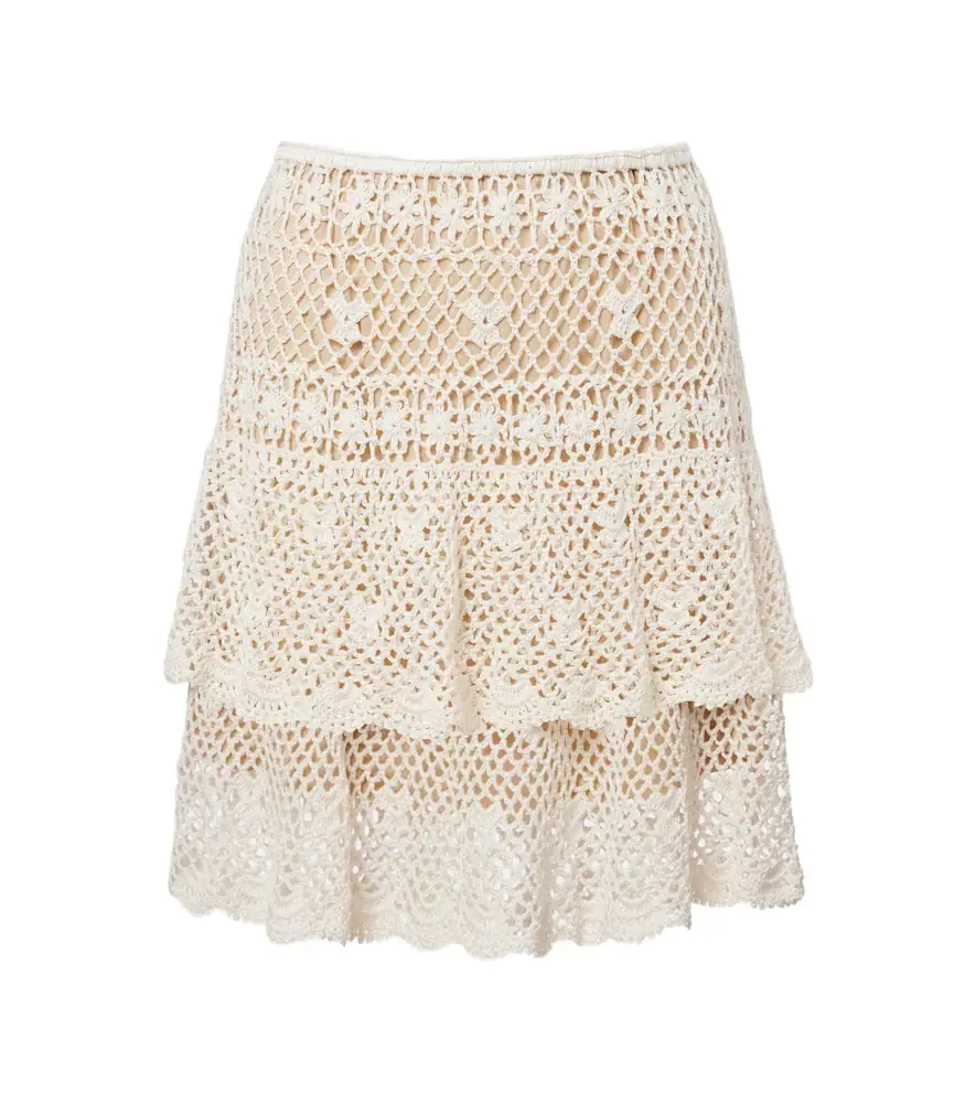 Anna Kosturova Florence crochet cotton miniskirt