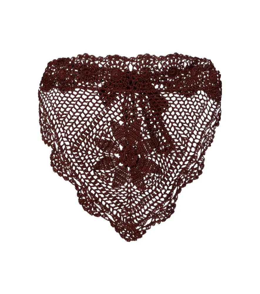 Anna Kosturova Crochet cotton crop top