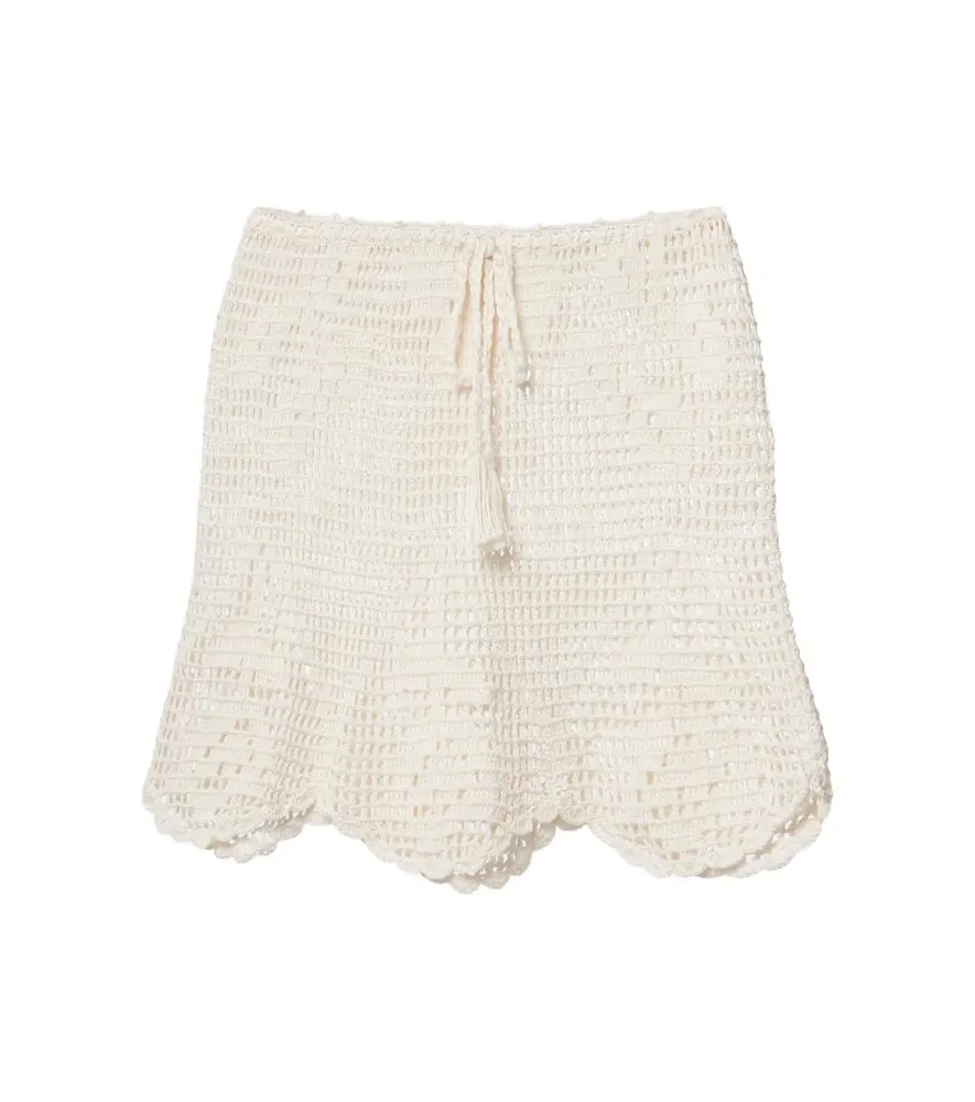 Anna Kosturova Rose crochet cotton miniskirt