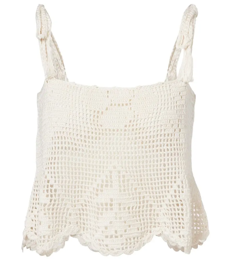 Anna Kosturova Rose crochet cotton top