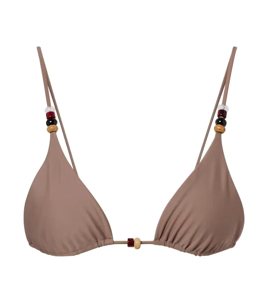 Jade Swim Via beaded bikini top