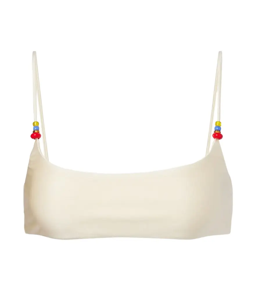 Jade Swim Muse beaded bikini top