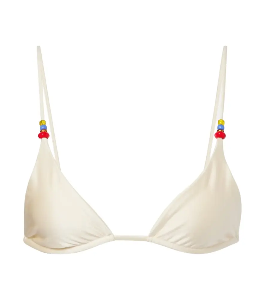 Jade Swim Via beaded bikini top