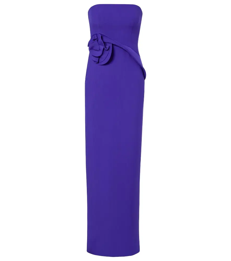 Roland Mouret Floral-appliqué gown
