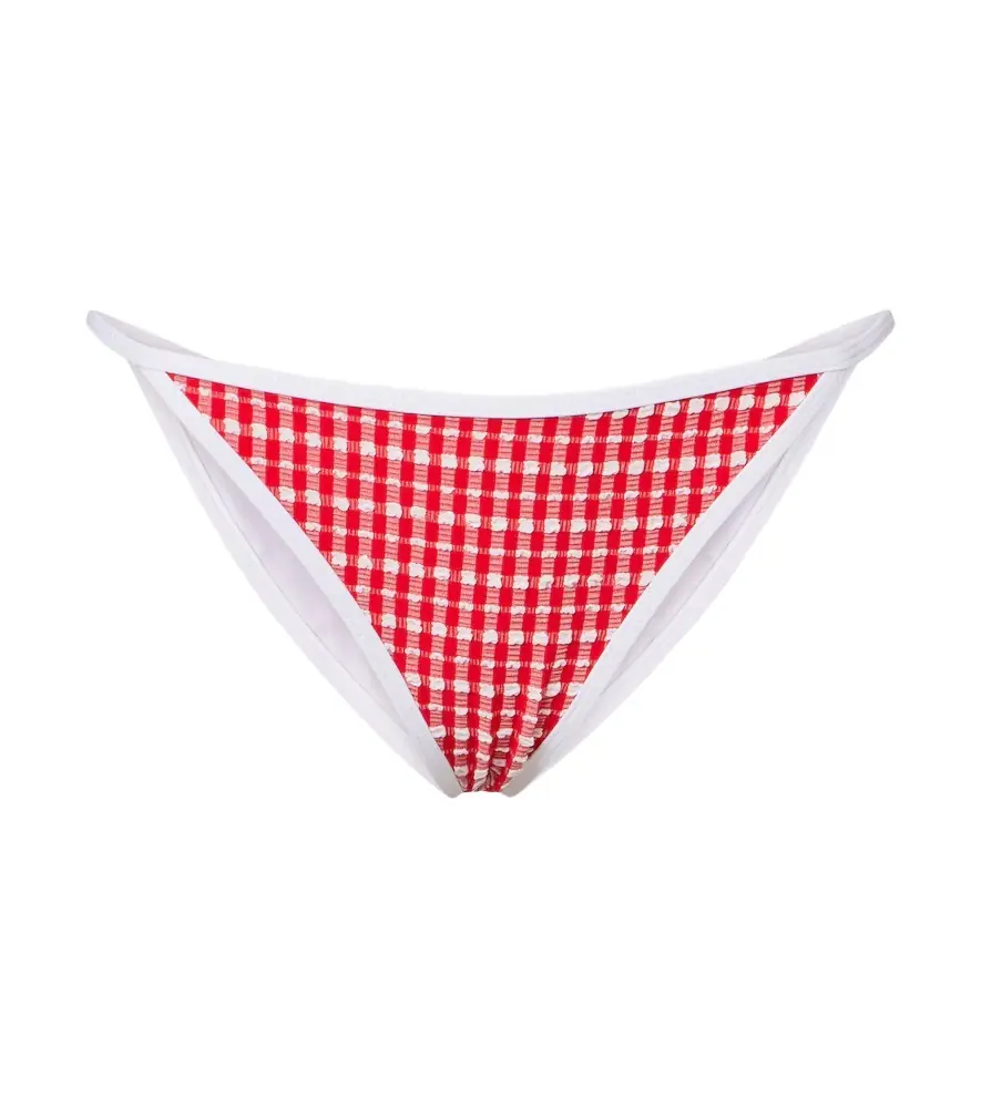 Jade Swim Bare Minimum gingham bikini bottoms
