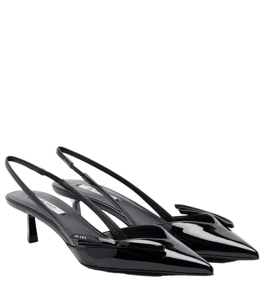 Prada Patent leather slingback pumps