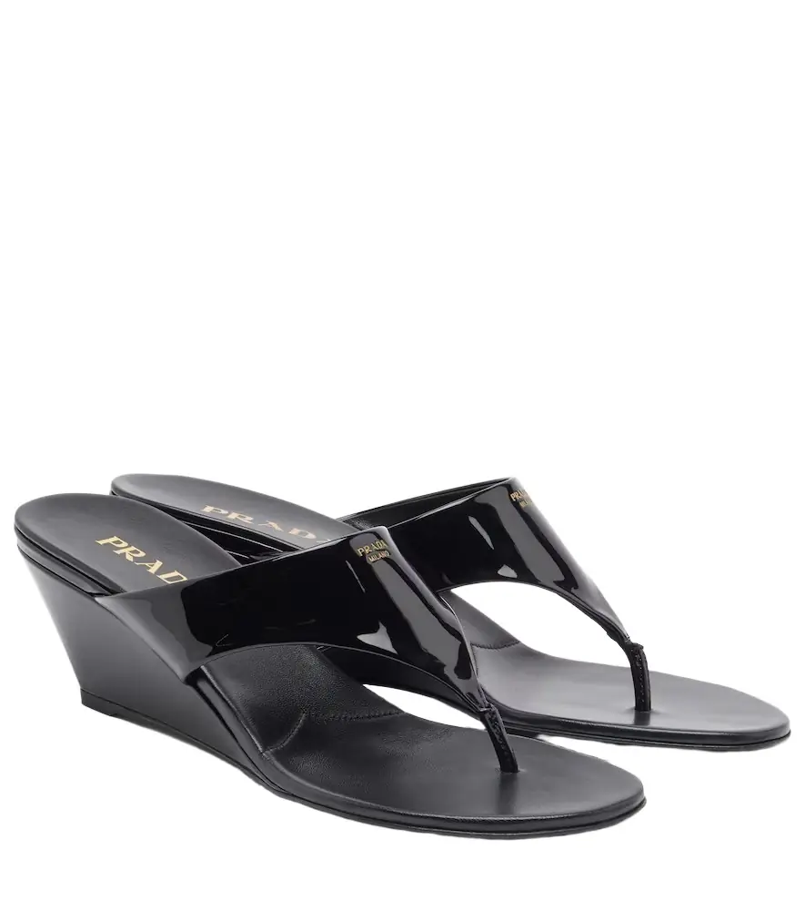 Prada Patent leather thong sandals